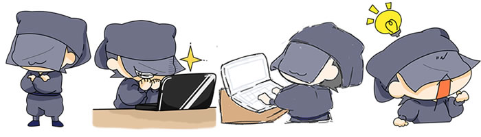 裏方ワークス管理人のイメージイラスト